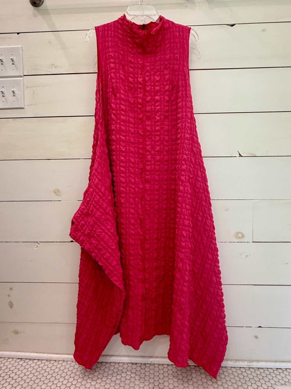IC COLLECTION Fuchsia Textured Maxi Dress